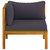 4-Seater Patio Sofa with Cushion Solid Acacia Wood A949-3086901