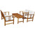  4 Piece Patio Lounge Set with Cushions Solid Acacia Wood A949-41805