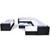  10 Piece Patio Lounge Set with Cushions Poly Rattan Black A949-42104