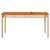  Patio Table Beige 55.1"x31.5"x29.5" Poly Rattan Acacia Wood A949-366278
