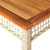  Patio Table Beige 55.1"x31.5"x29.5" Poly Rattan Acacia Wood A949-366278