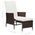  2 Piece Patio Lounge Set with Cushions Poly Rattan Brown A949-310232