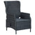  9 Piece Patio Dining Set with Cushions Poly Rattan Dark Gray A949-3060158
