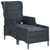  9 Piece Patio Dining Set with Cushions Poly Rattan Dark Gray A949-3060158