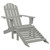  Patio Adirondack Chair with Ottoman&Table Solid Fir Wood Gray A949-315930