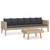  2 Piece Patio Lounge Set with Cushions Poly Rattan Beige A949-3059329