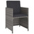  6 Piece Patio Dining Set with Cushions Poly Rattan Gray A949-43905