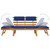  Patio Bench with Cushions 2-in-1 74.8" Solid Acacia Wood A949-312120