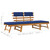  Patio Bench with Cushions 2-in-1 74.8" Solid Acacia Wood A949-312120