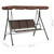  Garden Swing Bench with Canopy Coffee A949-41422