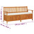  Storage Bench with Cushion 66.9" Solid Wood Acacia A949-316738