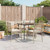  5 Piece Patio Dining Set with Cushions Beige Poly Rattan A949-3213625