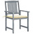  Patio Chairs with Cushions 8 pcs Solid Acacia Wood Gray A949-3078224