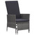  2 Piece Patio Lounge Set with Cushions Poly Rattan Gray A949-310233