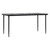  Patio Dining Table Black 63"x31.5"x29.1" Steel and Tempered Glass A949-319279