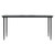  Patio Dining Table Black 63"x31.5"x29.1" Steel and Tempered Glass A949-319279