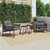  Patio Chairs with Cushions 2 pcs Black Steel A949-4009301