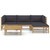  5 Piece Patio Lounge Set with Dark Gray Cushions Bamboo A949-3058194