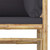  5 Piece Patio Lounge Set with Dark Gray Cushions Bamboo A949-3058194