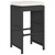  Patio Bar Stools with Cushions 2 pcs Black Poly Rattan A949-368686