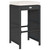  Patio Bar Stools with Cushions 2 pcs Black Poly Rattan A949-368686