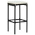  3 Piece Patio Bar Set with Cushions Poly Rattan Black A949-3064848