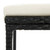  3 Piece Patio Bar Set with Cushions Poly Rattan Black A949-3064848