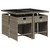  5 Piece Patio Dining Set with Cushions Gray Poly Rattan A949-3277843
