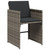  5 Piece Patio Dining Set with Cushions Gray Poly Rattan A949-3277843