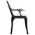  Patio Chairs 2 pcs Cast Aluminum Black A949-315572