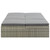  Convertible Sun Bed with Cushion Poly Rattan Gray A949-46244