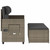  Reclining Patio Bench with Cushions Gray Poly Rattan A949-365819