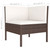  6 Piece Patio Lounge Set with Cushions Poly Rattan Brown A949-3056981