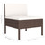  6 Piece Patio Lounge Set with Cushions Poly Rattan Brown A949-3056981