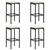  5 Piece Patio Bar Set with Cushions Poly Rattan Black A949-3064781