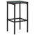  5 Piece Patio Bar Set with Cushions Poly Rattan Black A949-3064781