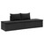  Sun Bed with Cushions Poly Rattan Black A949-46224
