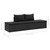  Sun Bed with Cushions Poly Rattan Black A949-46224
