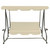  Outdoor Swing Bench with Canopy Sand White A949-313337