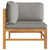  2-seater Patio Bench with Dark Gray Cushions A949-3068855