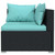  Patio Loveseat with Cushions Black Poly Rattan A949-317531