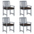  Patio Chairs with Cushions 4 pcs Gray Solid Acacia Wood A949-3061268