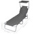 Foldable Sunlounger with Adjustable Backrest Gray A949-44293