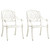  3 Piece Bistro Set Cast Aluminum White A949-3070573