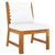  6 Piece Patio Lounge Set with Cushion Cream Solid Acacia Wood A949-3057774