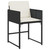  9 Piece Patio Dining Set with Cushions Black Poly Rattan A949-3278141