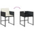  9 Piece Patio Dining Set with Cushions Black Poly Rattan A949-3278141
