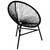  Patio Moon Chair Poly Rattan Black A949-41383