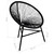  Patio Moon Chair Poly Rattan Black A949-41383