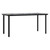  Patio Dining Table Black 63"x31.5"x29.1" Steel and Tempered Glass A949-319283